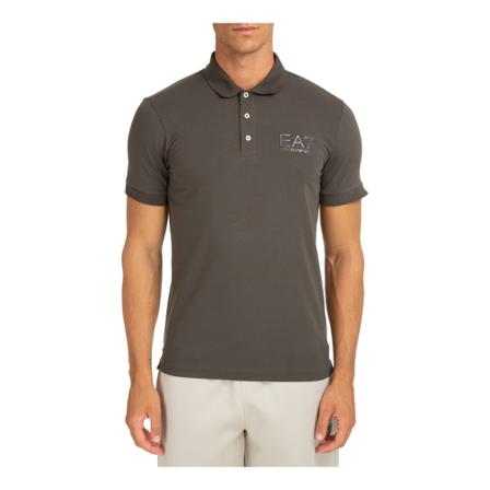Emporio Armani EA7 Short sleeve t-shirt polo collar Grå, Herre
