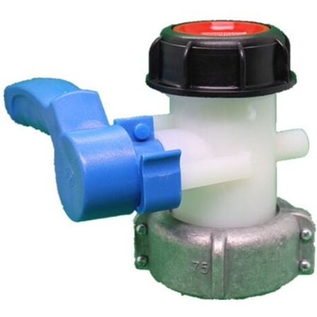 Ventil til IBC-tank med indvendig diameter åbning 62 mm Integreret plastik sommerfuglventil DN40 (62 mm)