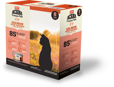 Acana - Cat Premium paté Salmon/ Chicken 85 g x 8-pk. - Katt - Kattefôr & kattemat - Våtfôr og våtmat - ZOO.no