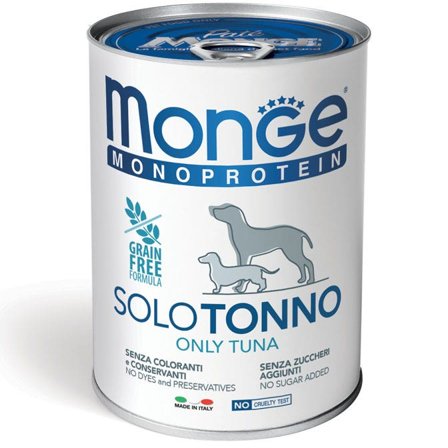 Monge Monoprotein Solo Tonno Cibo Umido Per Cani Adulti 400g