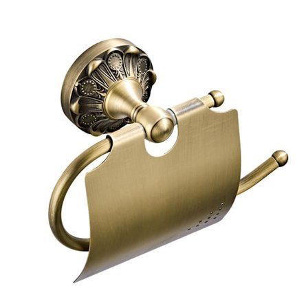 Antik Toiletpapirholder Køkkenrulle Bar Messing Badeværelse og