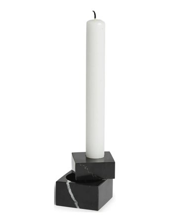 Jeu De Dés 1 Candle Holder Black WOUD