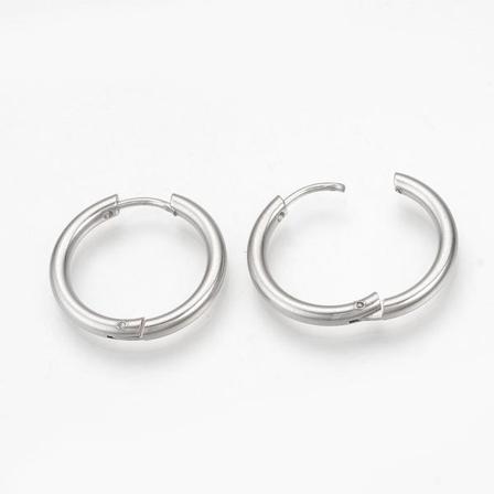 1 Par15 mm Hoops örhängen i 316L kirurgiskt stål