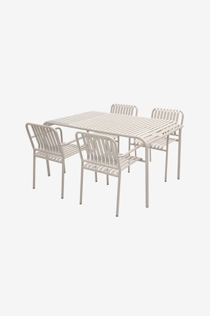 NORDFORM - Hagesett i aluminium med 4 sitteplasser - Grå - Spisegrupper - Fra Homeroom