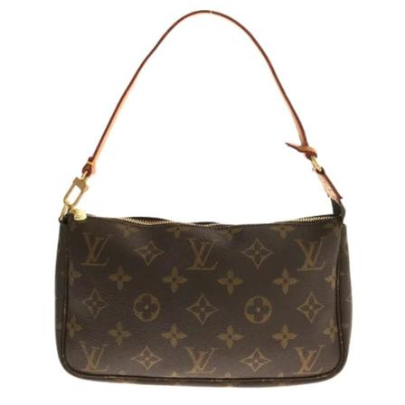 Louis Vuitton Vintage, Pre-owned Polyester handbags Bruin, Dames, Maat:ONE Size,brass