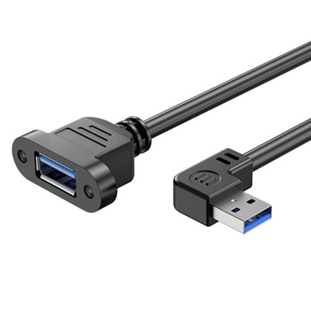 USB3.0-urosliitin naarasliittimeen USB3.0-jatkokaapeli 5 Gbps:n suurnopeudella