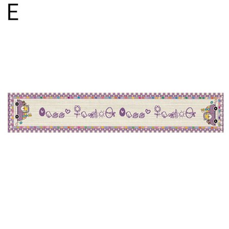 Bordsduk Rustik Husdekoration Enkelsidigt Tryckt Söt Kanin Påskbordslöpare Kompatibel med Högtidsfest