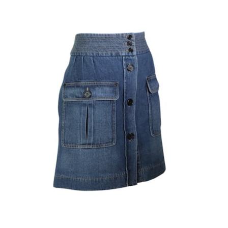 Chloé Pre-owned, Pre-owned Denim Skirt Blauw, Dames, Maat:L