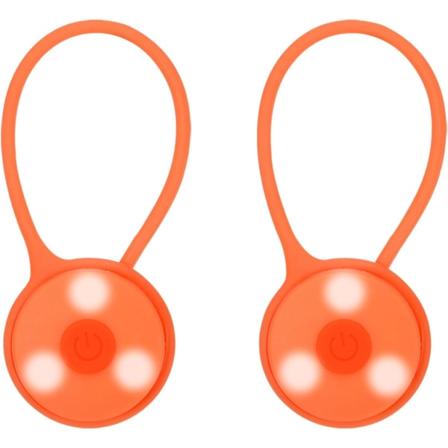 LED-løpelys, silikonreip sykkelsikkerhetslys løpelys for løpere, hundelufting Orange