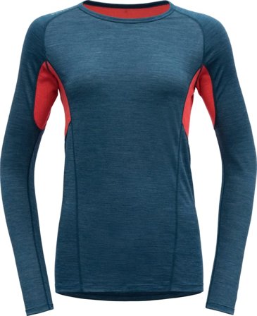 Devold Running Woman Shirt Women long-sleeved training tops Blue L