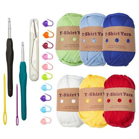 T-skjortegarn sett Vevd veske teppe Tykt garn SETT3 SETT3_xx