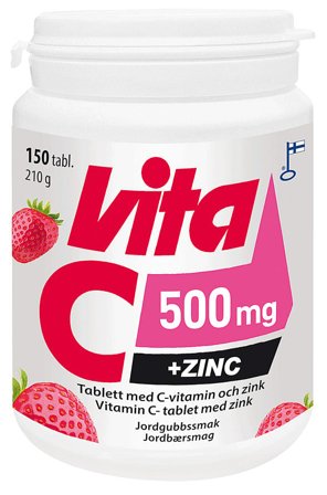 Vitabalans Oy Vita C 500mg + Zinc 15mg 150 stk, Helse & Madvarer, Vitaminer, C-vitamin