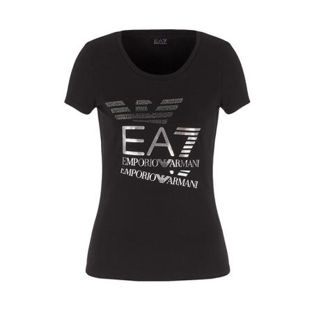 Emporio Armani Ea7, T-shirt Zwart, Dames, Maat:L