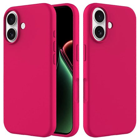 Rosa flytende silikon telefondeksel for iPhone 17 - Mykt og beskyttende [JUN]