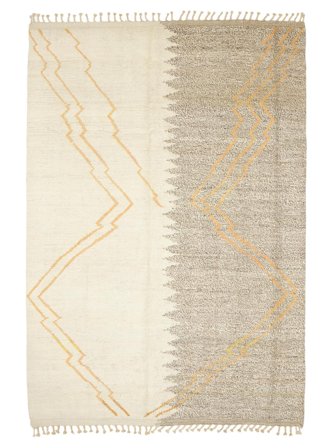 Annodato A Mano Berber Style Tappeto 231X333 Di Lana Largo