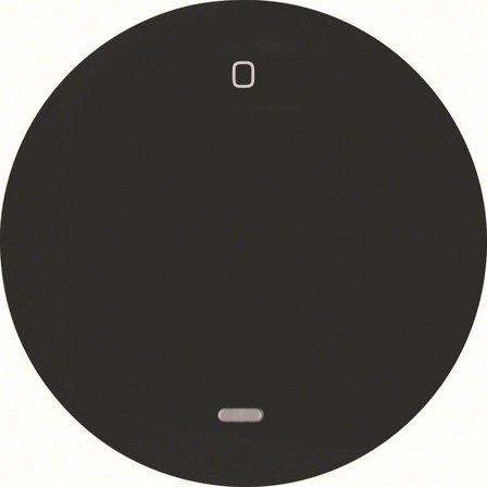 Hager 16242045 Vippa för R.1 och R.3 Enkel vippa, svart, symbol "0", Strömbrytare & vägguttag