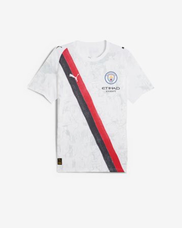 KIDSUPER MCFC JERSEY REPLICA - WHITE/BLACK XL