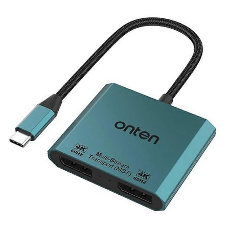 ONTEN OTN-UC915 USB-C to Dual DP 4K 60Hz Converter Multi-Screen Display Adapter