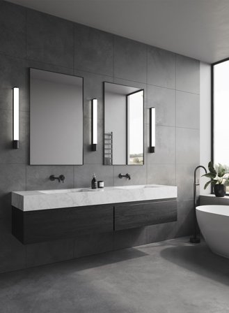 Malaika vegglampe H68 - sort