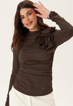 YAS - Yasdona Ls Top - Chocolate Brown