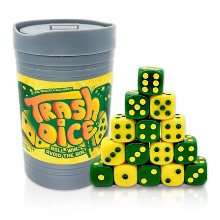 Trash Dice, Snabbt Familjetärningsspel, Spännande Bräd- och Tärningsspel för 2 spelare [D] GS