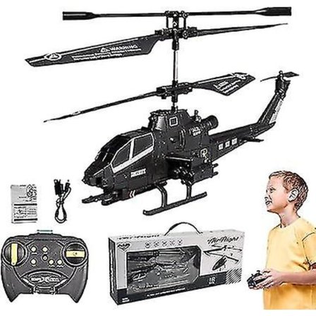 Sähköinen kaukosäädöllä ohjattava helikopteri, 3,5 kanavaa 2,4 GHz langaton kaukosäädin RC-drone-helikopteri, Mini RC-helikopteri LED-valolla, yhdellä