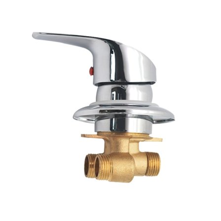 Brusekabineblander Messing Brusehovedudløb Omskifter Krom Brusebatteri Vandhane G1/2 " Tilslutning Koldt og Varmt Vand Brusebatteri til Badeværelse