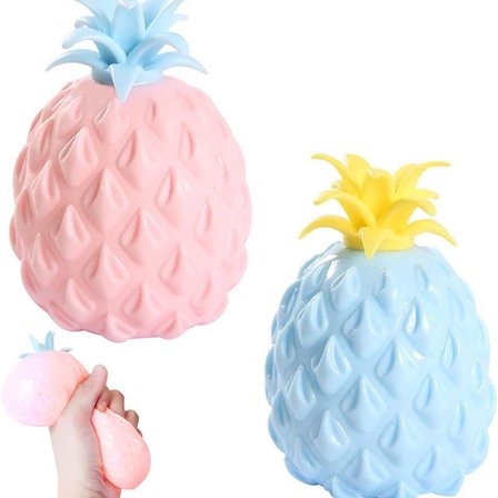 2 stk. Ananas Legetøj, Ananas Squishy, Ananas Anti-Stress, Ananas KLB