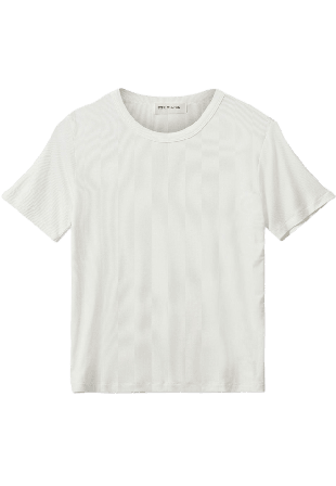 Sofie Schnoor NATALIASY RIB T-SHIRT T-shirts & toppar Dam Vit 140