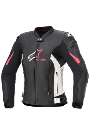 Chaqueta de Moto Mujer Alpinestars Stella GP Plus V4 Negro/Blanco/Rosa Diva 40
