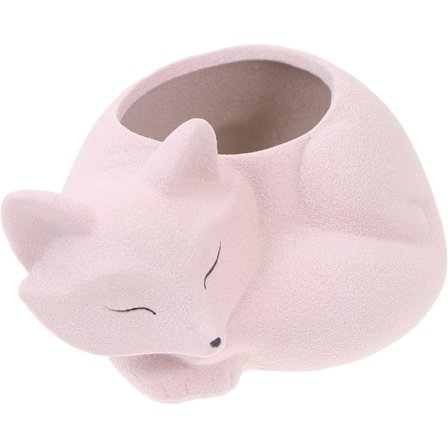 Tecknad Räv Mini Blomkrukor Djur Suckulent Växtkrukor Keramisk Räv Kruka Djurformad Blomkruka för Hemmakontor Utomhus Heminredning