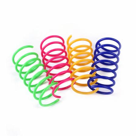 Mub- Selskapsdjur katt selv hi leketøy plast farge fjær slår morsom katt leketøy katt Mixed color (4 pcs/pack) OPP package