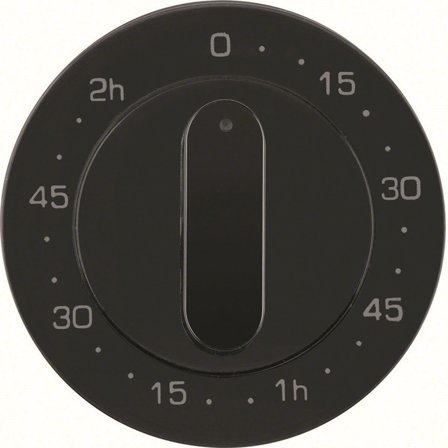 Hager 16332045 Midtbrikke for timer, 0–2 h, R.1./R.3 Svart, Strømbrytere & vegguttak