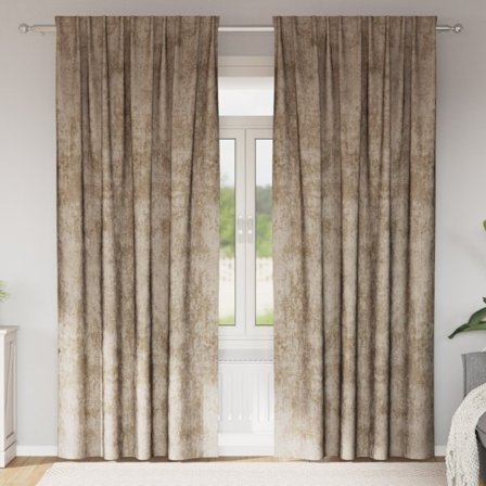 Sammetsgardiner 2 pcs champagne 245 x 140 cm Sammet