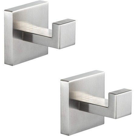 Pieces Pyyhekoukku Seinään Asennettava Neliömäinen SUS 304 Ruostumaton Teräs Kylpyhuone Metallinen Seinään Asennettava Pyyheteline Keittiö Kylpytakki