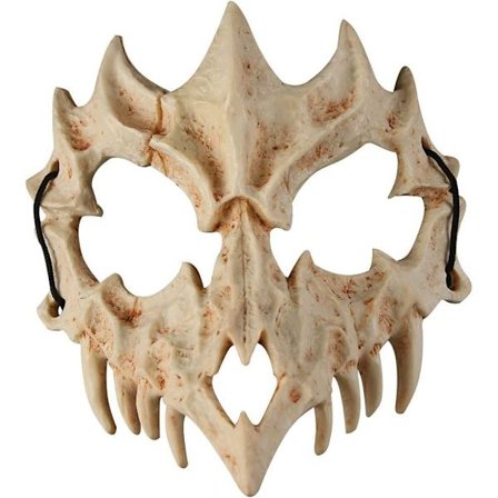 Halloween Mask, Tiger Cosplay Mask - Half Face White Skull