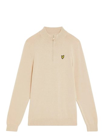 Lyle & Scott 1/4 Zip Jumper - Cream - 164-170