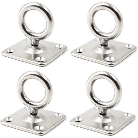 M6 304 Ruostumaton teräs Katon pyörivä koukku Seinäkoukku joogakeinuihin riippumattoihin (4 kpl) 4*4cm