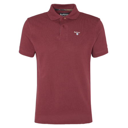 Barbour Tartan Pique Polo Shirt Ruby