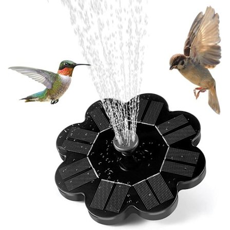 Solcelled Vandfontæne, Solfontæne til Fuglebad, Solcelledrevet Havevandfunktion Flydende Solcelledrevet Fontæne til Udendørs Dam Pool.