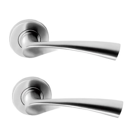 304 rostfritt stål slipning precision solid dörrhandtag brandskyddad