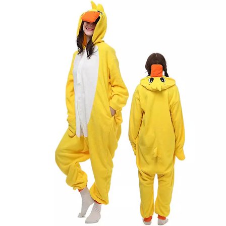 2025 Uusi sarjakuva yksiosainen pyjama Halloween-jouluasu pieni keltainen ankka