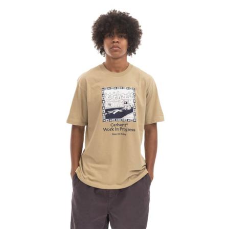 Carhartt Wip, T-Shirts Beżowy, Mężczyzna, Rozmiar: L