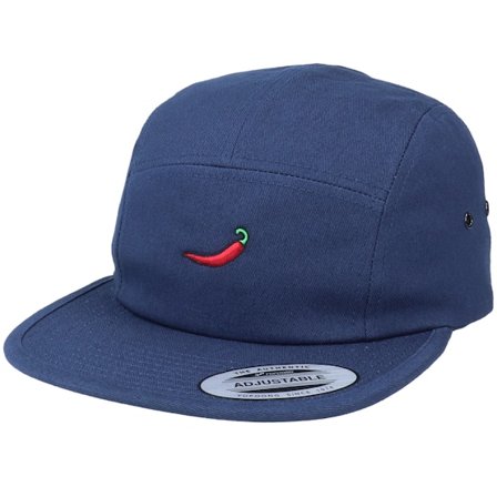 Iconic - Blau 5panel Cap - Chili Navy 5-Panel @ Hatstore