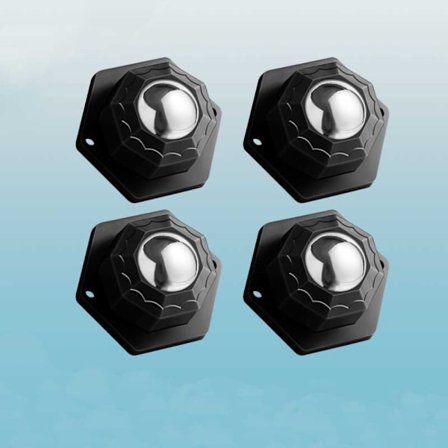 Mini drejelige hjul Møbelhjul SORT STÅLPERLE STÅLPERLE