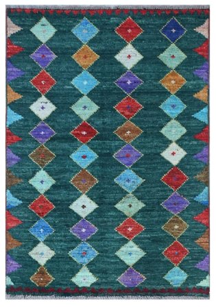 Moroccan Berber - Afghanistan 78X115 Zwart/Donkerblauw Wol, Afghanistan