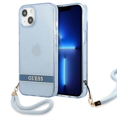 Guess GUHCP13MHTSGSB iPhone 13 6.1 "blå / blå hardcase Gennemsigtig Stap