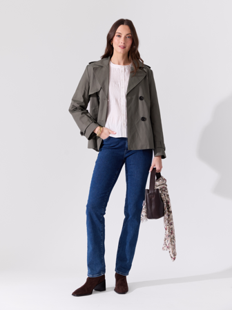 Mila kort trenchcoat