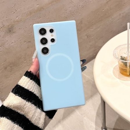 S25 Ultra telefoncover, stødsikkert silikone telefoncover (lyseblå)