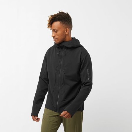 Salomon - Windjacke mit Kapuze Herren Outpeak Softshell - Deep Black